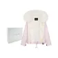 Pink Cropped Silhouette Parka+White Snow Fox (Gift Box Set)
