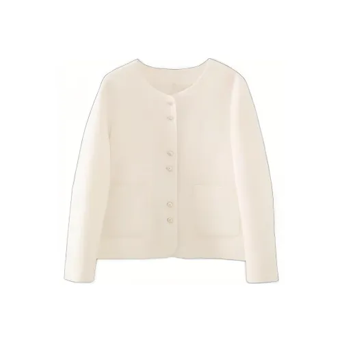 YALIDA Velvet Jackets Women's White