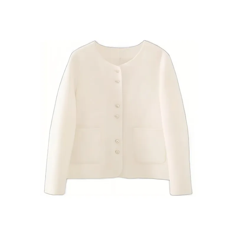 YALIDA Velvet Jackets Women's White-0