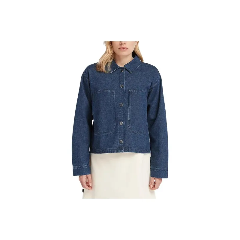 Timberland Denim Jackets Women's Dark Blue-0