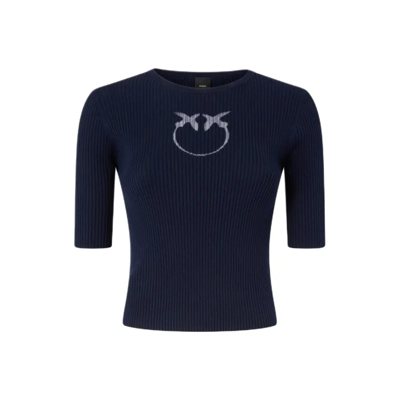 PINKO Love Birds Crewneck Knitted Top-0