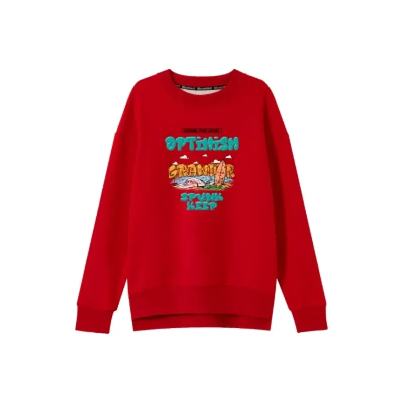 Flowers In Water Sweatshirt Women's Red-0