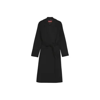 MaxMara Studio Bcollag Double Breasted Belted Coat