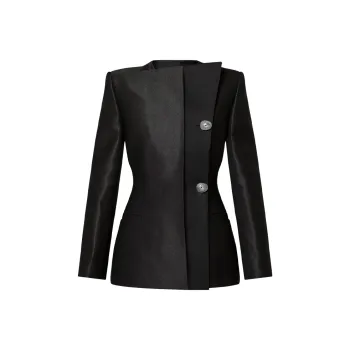 LOUIS VUITTON Asymmetrical Twill Blazer