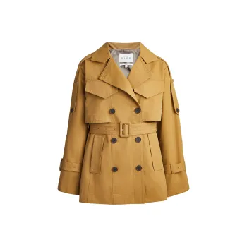 SEASON HIGH Trench Coat Women's Lead Gray