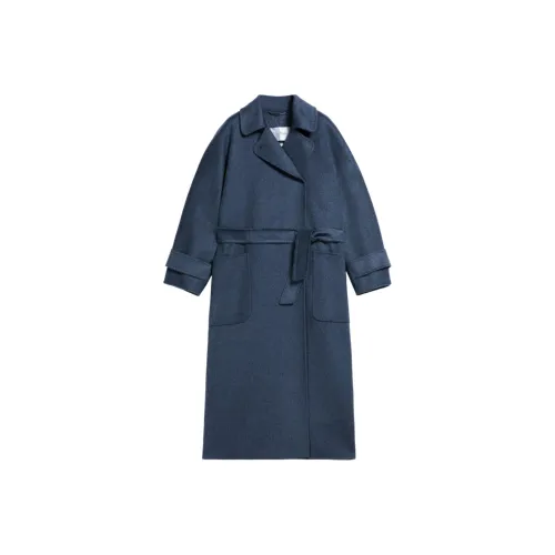 MaxMara Feluca Collection Velvet feel Coat Women's Blue