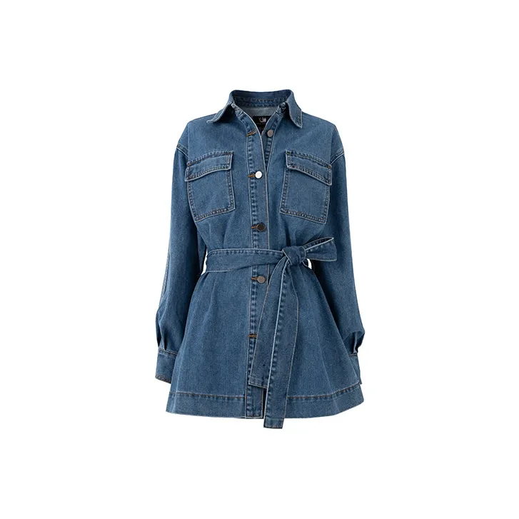 SOON FLOWER Denim Jacket Fall Women's Black-2