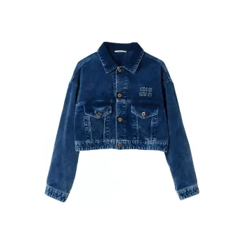 MIU MIU Denim Jackets Women's Blue