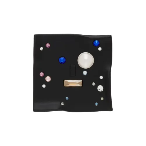 ADER ERROR Brass, Crystal Brooches Men's Black