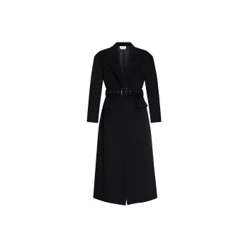 Alexander McQueen Belted Wool blend Maxi Coat