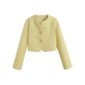 ONNFB Cropped Coats Women's Yellow