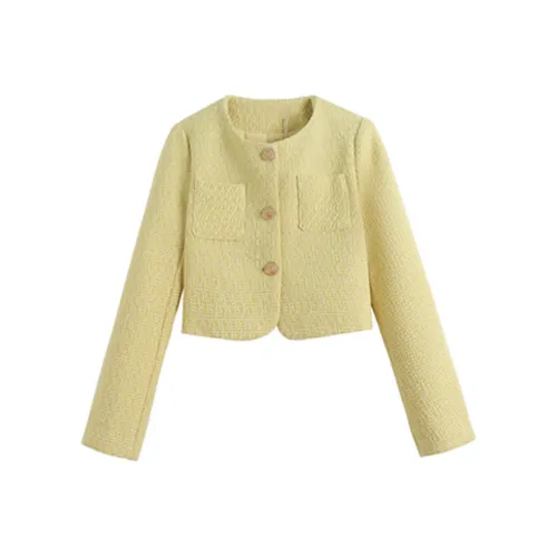 ONNFB Cropped Coats Women's Yellow