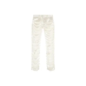 Givenchy Pants In Ripped Satin 'Off White'