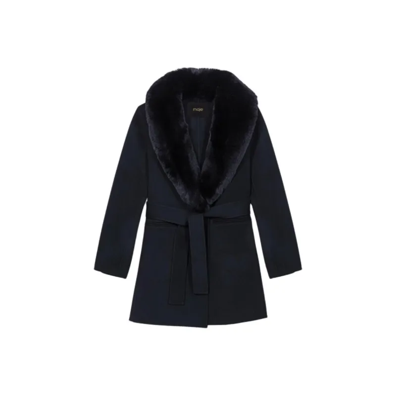 Maje Double faced Midi Coat-0