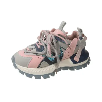 SUPEREDGE Slip Resistant, Abrasion Resistant Cushioning Low Top Chunky Sneakers Women's