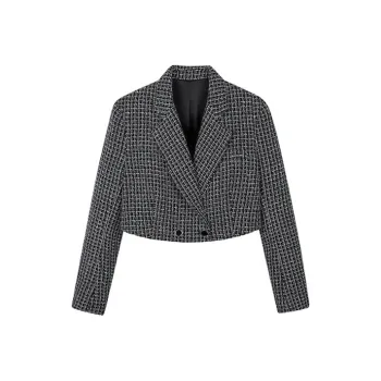 Pink Pineapple Cropped Coats Women's