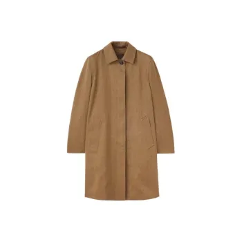Loro Piana Alder Coat Trench Coat Women's Tree Bark Beige