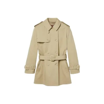 GUCCI Belted Button-Up Trench Coat