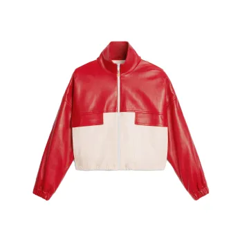 CELINE SS23 Leather Jacket Women's Red