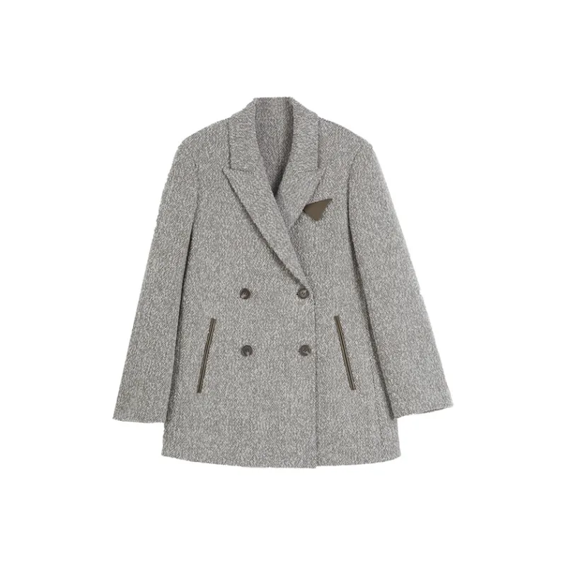 ELLE Coats Women's Gray Green-0