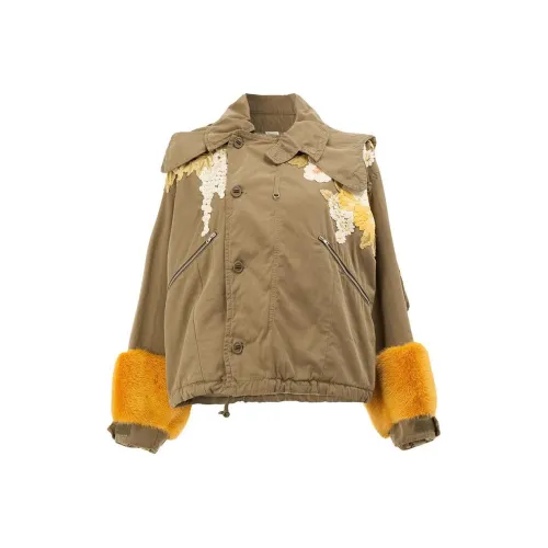 GUCCI Cropped Coats Women's Green