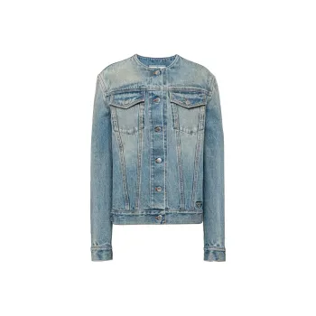 PRADA Denim Jackets Women's Light Blue