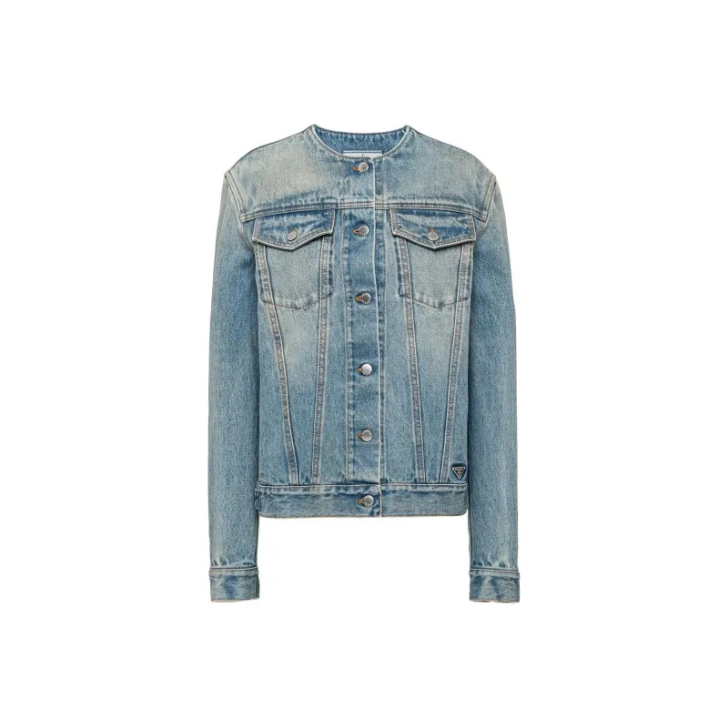PRADA Denim Jackets Women's Light Blue-0