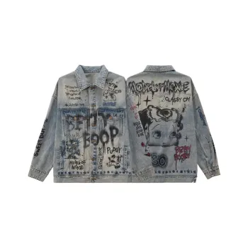 Unifree X Betty Boop™ Co branded Series Denim Jackets Women's Blue