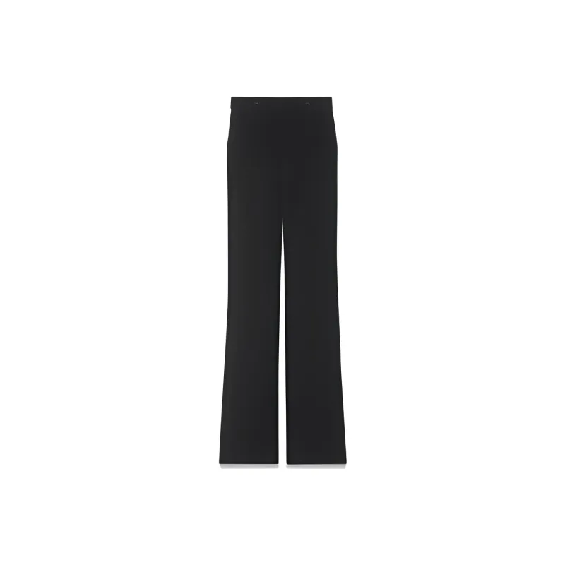 SAINT LAURENT High Waist Velvet Trousers-0