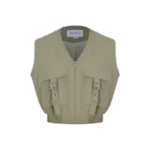 URBAN REVIVO Vests Women's Khaki Gray