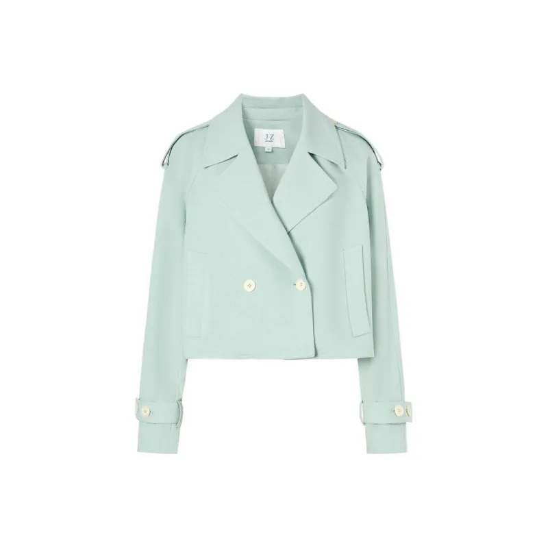 JZ. ANNAKRO Trench Coats Women's Light Green-0