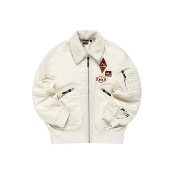 FILA FUSION FILA X MARCELO BURLON Puffer Jackets Women's Pen Screw Apricot