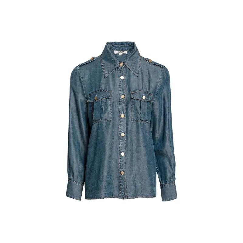 LIZZY Denim Jacket Women's Blue-0