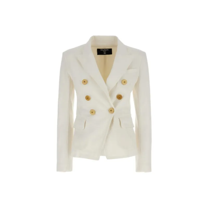 BALMAIN Button Detailed Denim Blazer-0