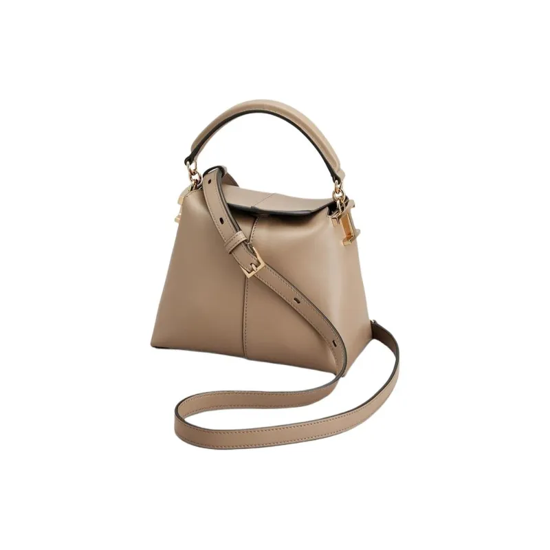 TOD'S Leather Shoulder Bag, Crossbody Bag, Handbag Women's Beige-3