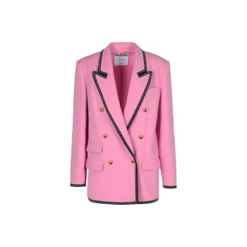 MOSCHINO Double Breasted V Neckline Blazer
