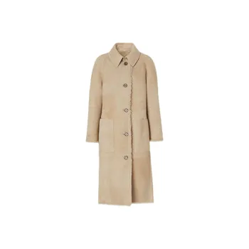 Burberry Leather Jackets Women's Umber