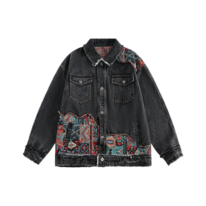 KUNZHUDAXIANG Denim Jacket Unisex-2