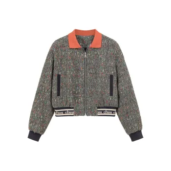 CHUU Cropped Coats Women's Navy Blue