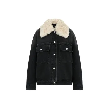 MO&CO Puffer Jackets Women's Denim Black