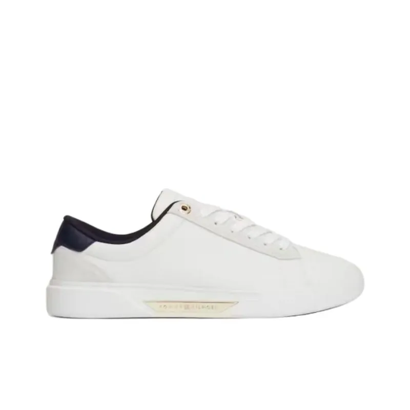Tommy Hilfiger Trainers Low Top Skateboard Shoes Women's White-2