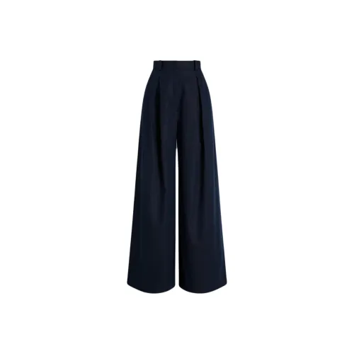 SCANLAN THEODORE Pleat Drape Leg Trouser Casual Pants Women's NAVY/Marine Blue