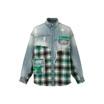 1 TROP FORT Denim Jacket Women's Blue