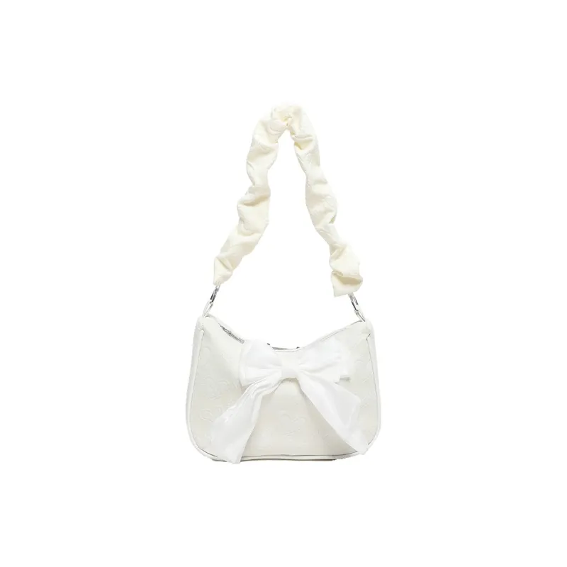 LOUIS ROYALN PU Underarm Shoulder Bag Women's White/Black/Pink-0