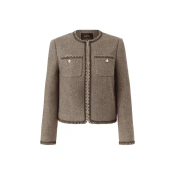GOELIA Cropped Coats Women's 86Y Coffee