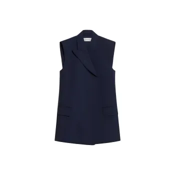 SportMa Ilex Collection Sleeveless Tailored Blazer Business Suit Women's Ultramarine