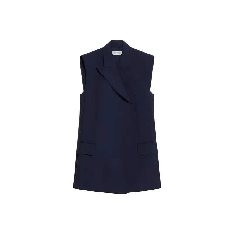 SportMa Ilex Collection Sleeveless Tailored Blazer Business Suit Women's Ultramarine-0