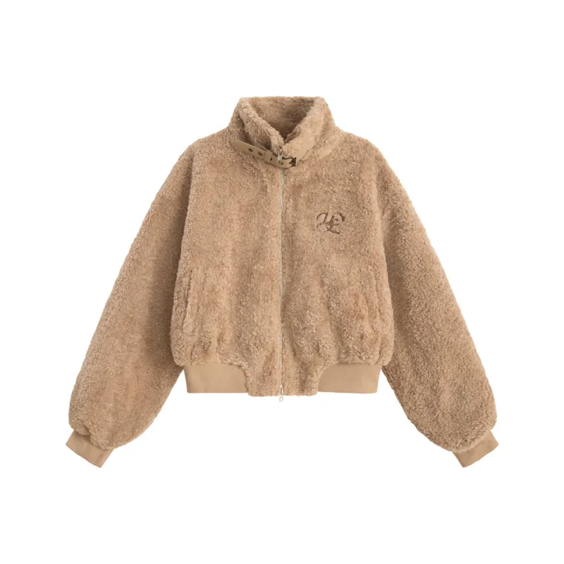 UNIFREE Cropped Coats Women's Khaki-0