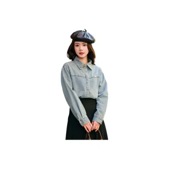 Emodues Denim Jacket Women's Light Blue