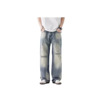 BENGEN Jeans Unisex Blue